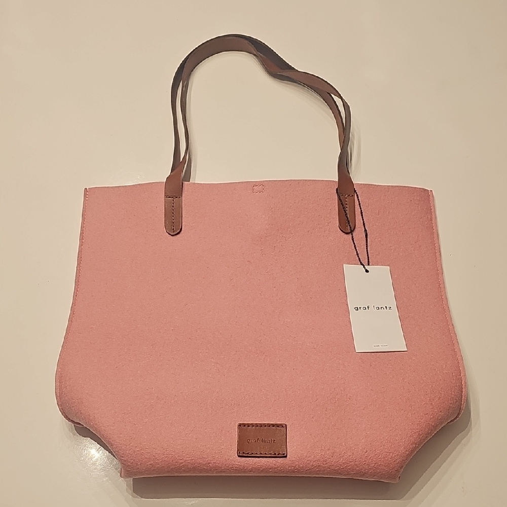 Pink Felt Tote Bag